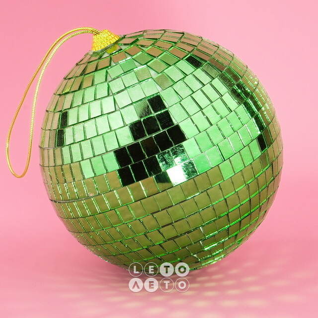 Зеркальный Диско-шар Green 15 см Winter Deco