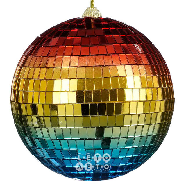 Зеркальный Диско-шар Rainbow Blue 15 см Winter Deco