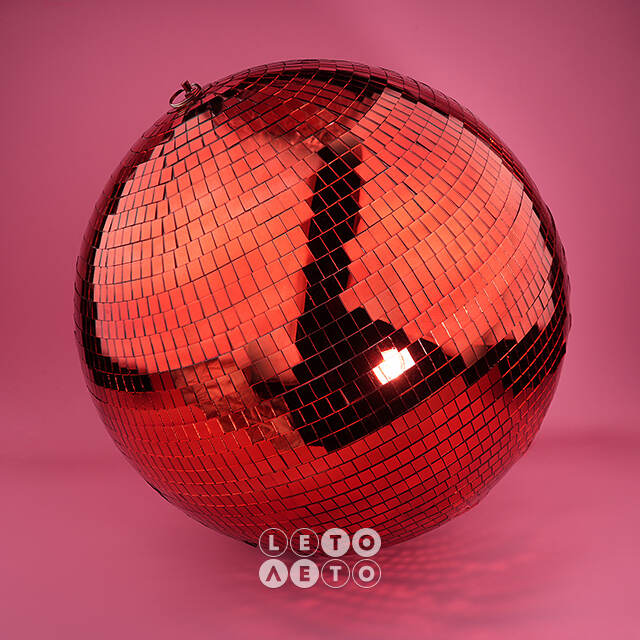 Зеркальный Диско-шар Red 50 см Edelman