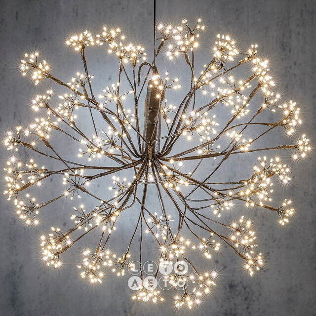 Светодиодное украшение Одуванчик Luminoso Bosque 50 см, 912 теплых белых LED ламп, таймер, IP44 Edelman
