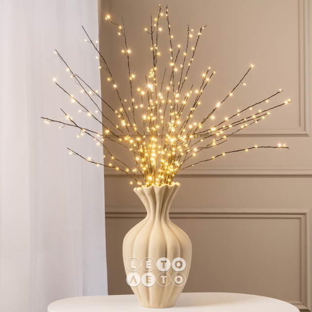 Набор светящихся веток Luminoso Bosque 90 см, 200 теплых белых LED ламп, 5 шт, таймер, IP44 Edelman