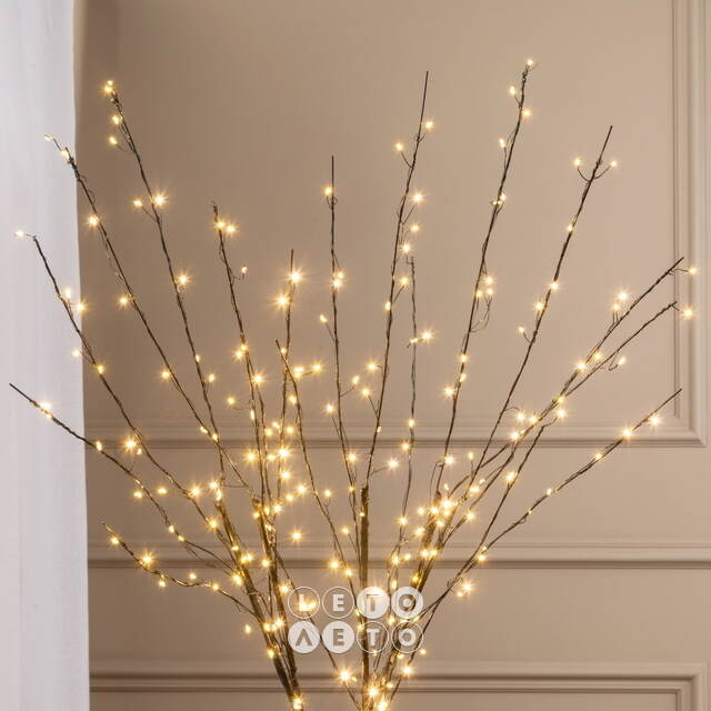 Набор светящихся веток Luminoso Bosque 90 см, 200 теплых белых LED ламп, 5 шт, таймер, IP44 Edelman