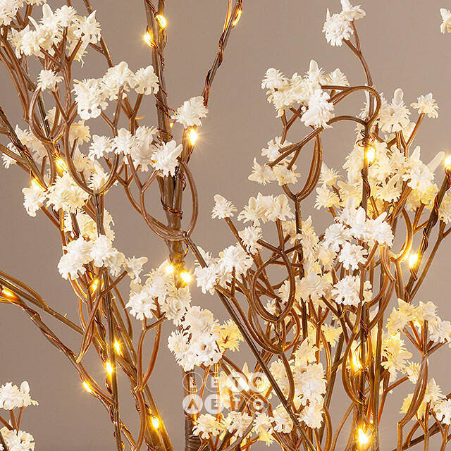 Набор светящихся веток Arbre a Fleurs 100 см белые, 45 теплых белых LED ламп, 3 шт, IP44 Edelman