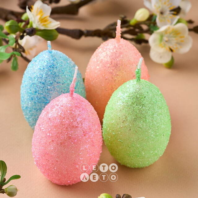 Набор пасхальных свечей Pastel Easter 7 см, 4 шт Омский Свечной