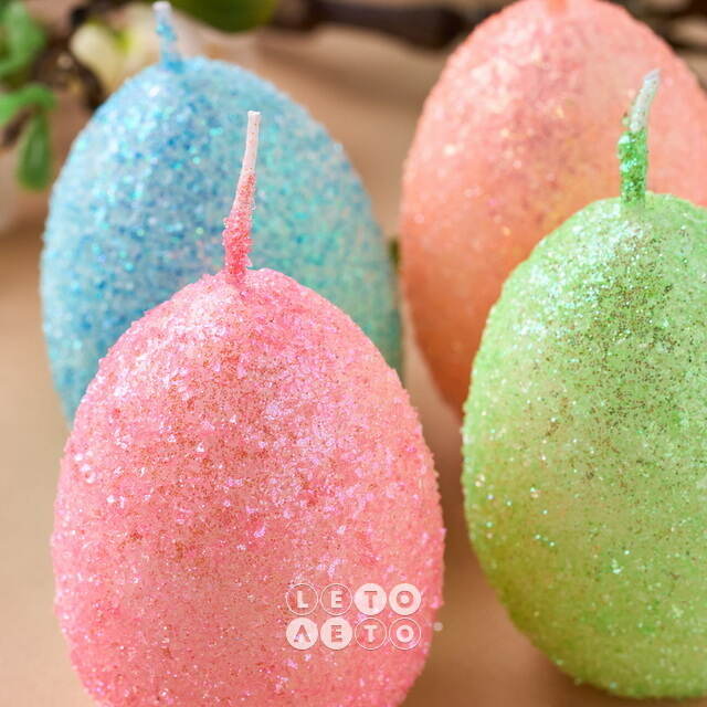 Набор пасхальных свечей Pastel Easter 7 см, 4 шт Омский Свечной