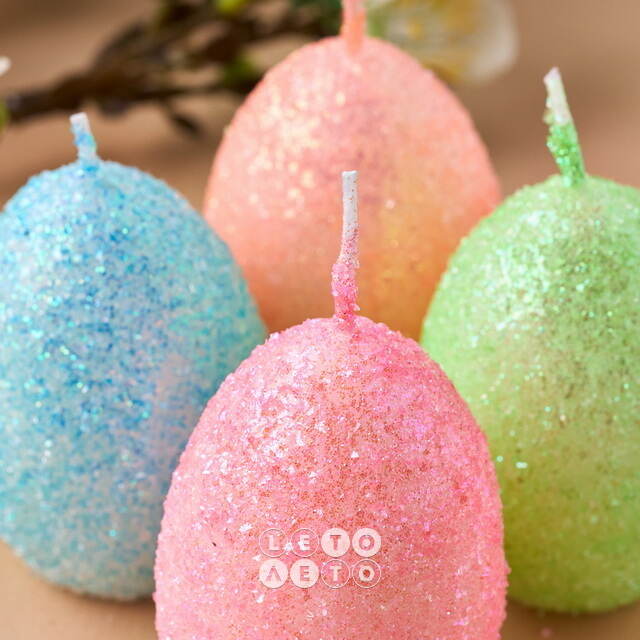 Набор пасхальных свечей Pastel Easter 7 см, 4 шт Омский Свечной