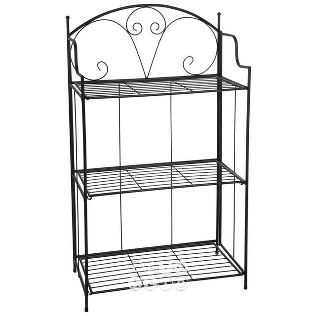 Металлический стеллаж для цветов Adelia 100*58 см черный Koopman