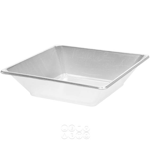 Пластиковая салатница Нисуаз 25*9 см серебряная, 2 шт Koopman