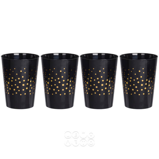 Пластиковые стаканы для воды Обсидиан 4 шт Koopman