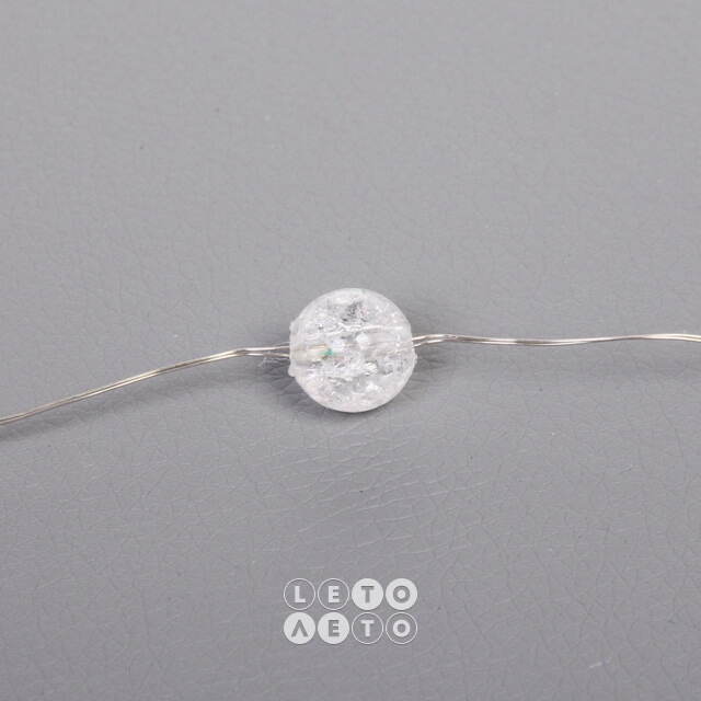 Светодиодная гирлянда на батарейках Жемчужины, 2 м, 20 зеленых LED ламп, серебряная проволока, контроллер, IP20 Serpantin
