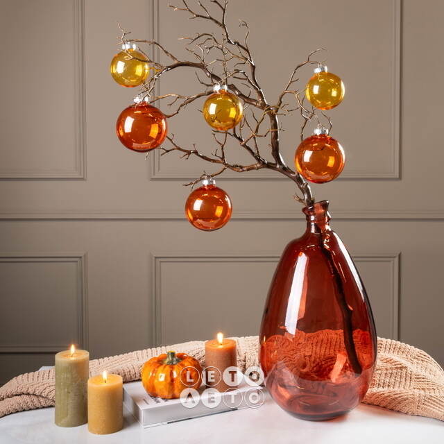 Набор декоративных фигур Тыквы Swindon 14 см, 2 шт Boltze