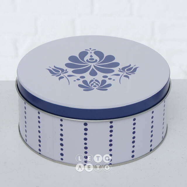 Набор металлических банок для хранения Royal Delft 14-20 см, 3 шт Boltze