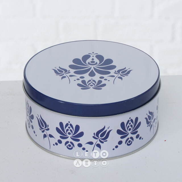 Набор металлических банок для хранения Royal Delft 14-20 см, 3 шт Boltze