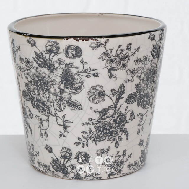 Набор керамических кашпо De Fleurs 9-15 см, 3 шт Boltze
