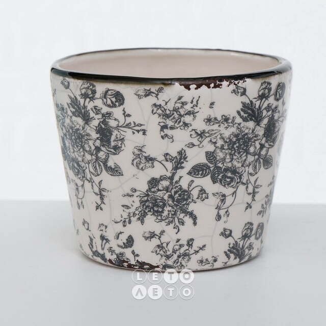 Набор керамических кашпо De Fleurs 9-15 см, 3 шт Boltze