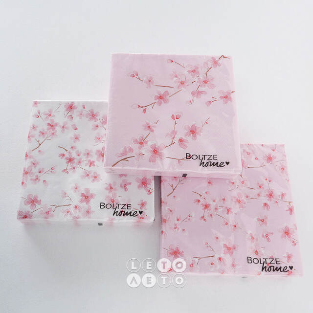 Бумажные салфетки Sakura 17*17 см, 20 шт Boltze