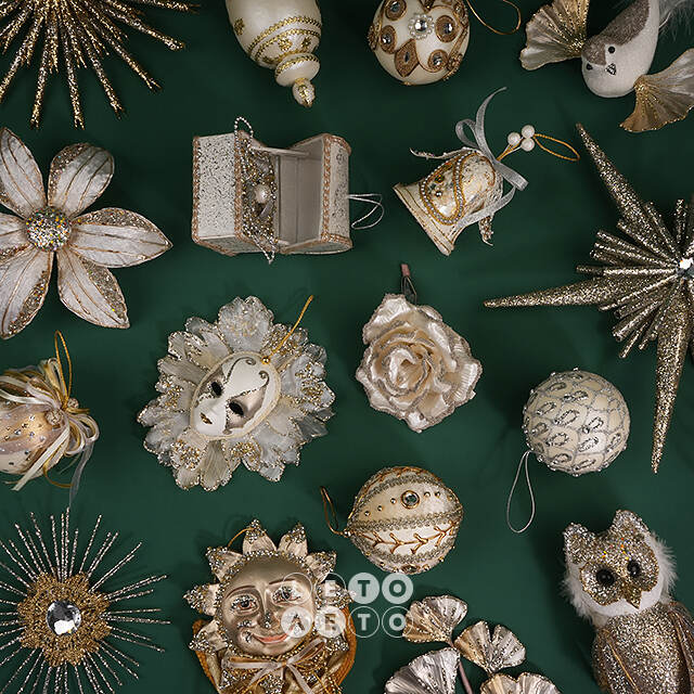Искусственный цветок Контесса Донати 20 см бежевый, клипса Winter Deco