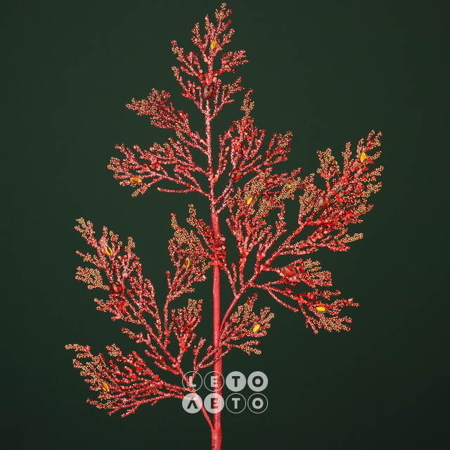 Декоративная ветка Januar Agnellis 63 см бургунди Winter Deco