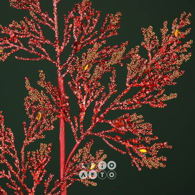 Декоративная ветка Januar Agnellis 63 см бургунди Winter Deco