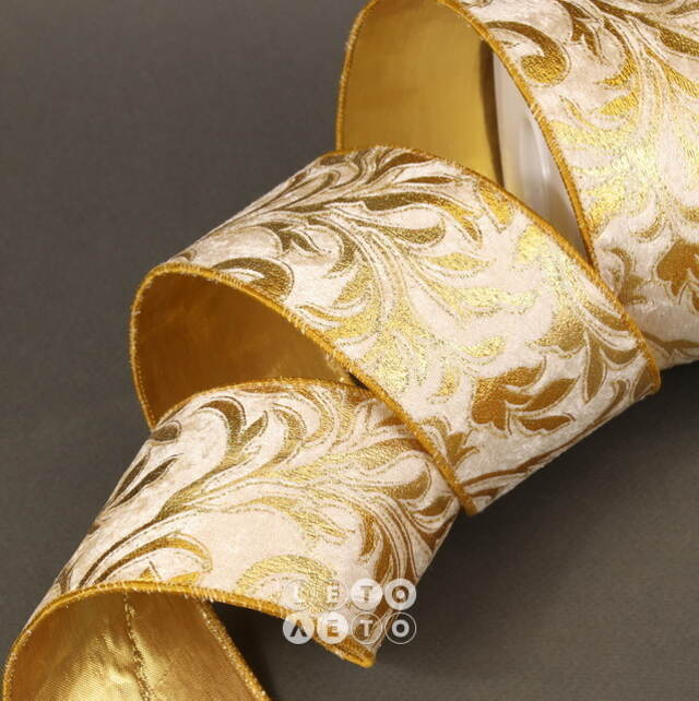 Декоративная лента Opera 457*6 см молочная Winter Deco