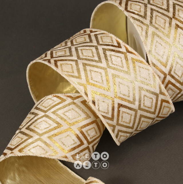 Декоративная лента Napule 457*6 см молочная Winter Deco