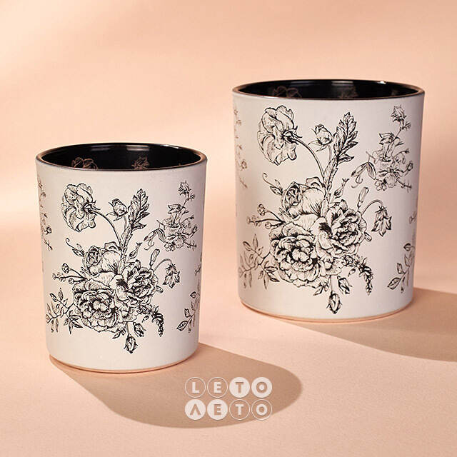 Набор стеклянных подсвечников De Fleurs: Peony 8-10 см, 2 шт Boltze