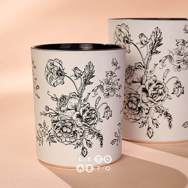 Набор стеклянных подсвечников De Fleurs: Peony 8-10 см, 2 шт Boltze