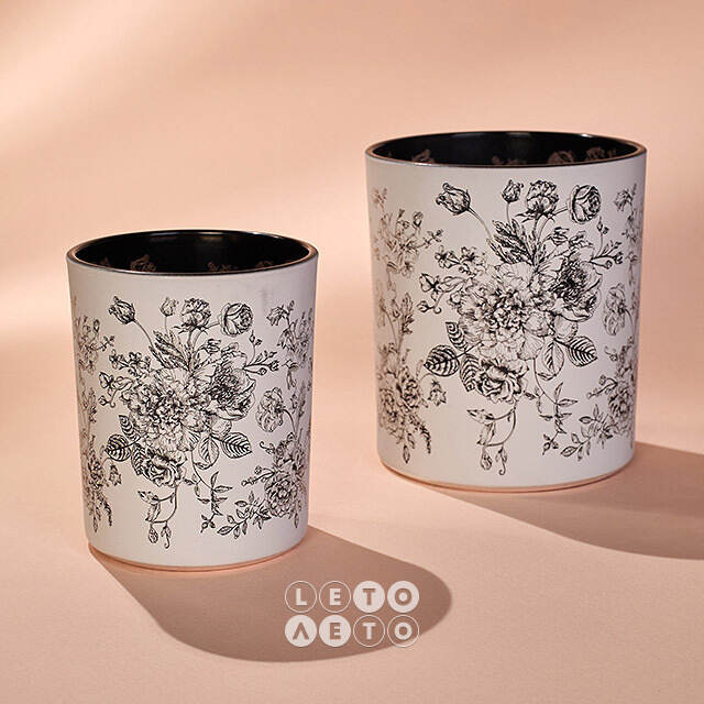 Набор стеклянных подсвечников De Fleurs: Rosette 8-10 см, 2 шт Boltze