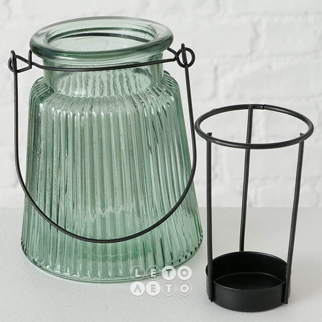 Подвесной стеклянный подсвечник Laurenia 12 см, 2 шт Boltze