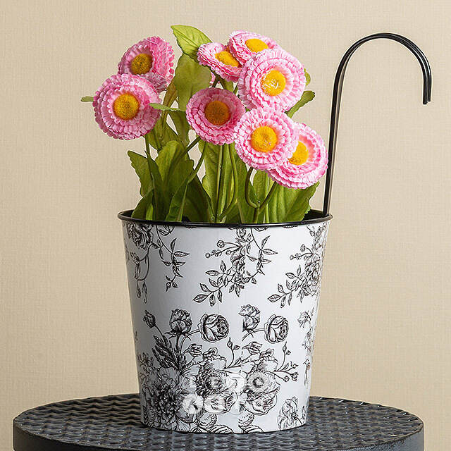 Подвесное кашпо-ведерко для балкона De Fleurs 24*19 см, металл Boltze