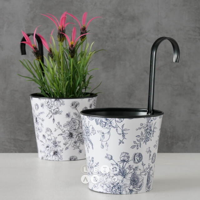 Подвесное кашпо-ведерко для балкона De Fleurs 24*19 см, металл Boltze