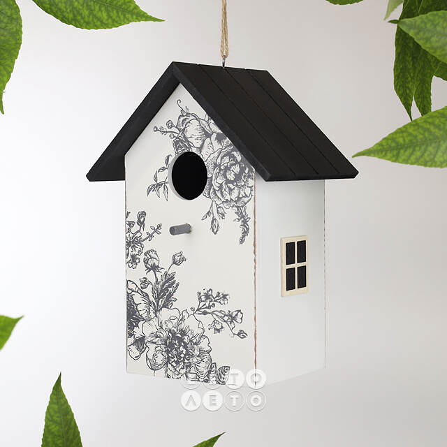 Садовое украшение Скворечник De Fleurs 22*15 см белый Boltze