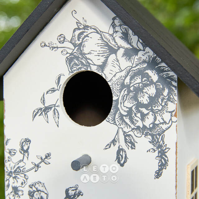 Садовое украшение Скворечник De Fleurs 22*15 см белый Boltze
