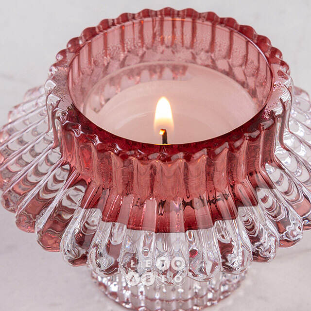 Стеклянный подсвечник Prezioso Rose 6 см, двусторонний Boltze (Больтце)