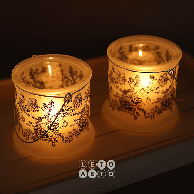 Стеклянный подсвечник De Fleurs 12 см Boltze