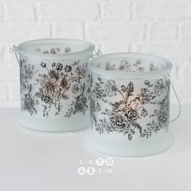 Стеклянный подсвечник De Fleurs 12 см Boltze