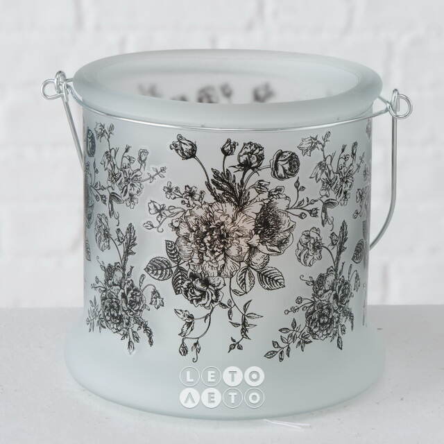 Стеклянный подсвечник De Fleurs 12 см Boltze