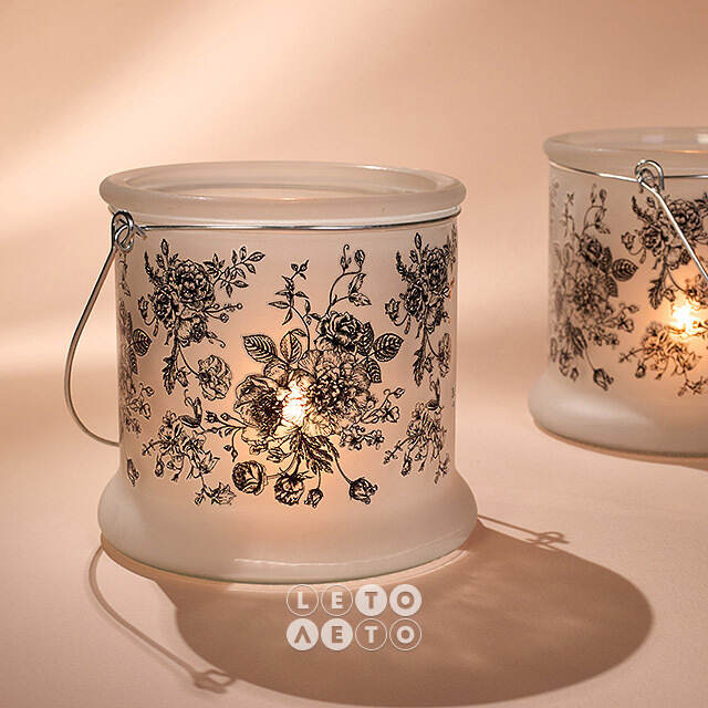 Стеклянный подсвечник De Fleurs 12 см Boltze