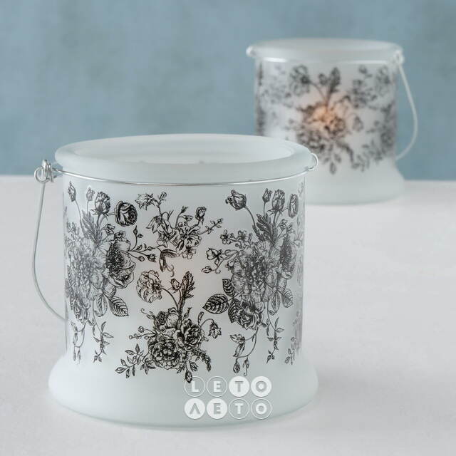 Стеклянный подсвечник De Fleurs 12 см Boltze