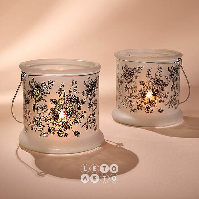 Стеклянный подсвечник De Fleurs 12 см Boltze