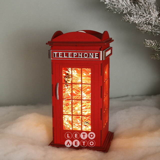 Декоративная фигурка Телефонная Будка - London 24 см Christmas Apple