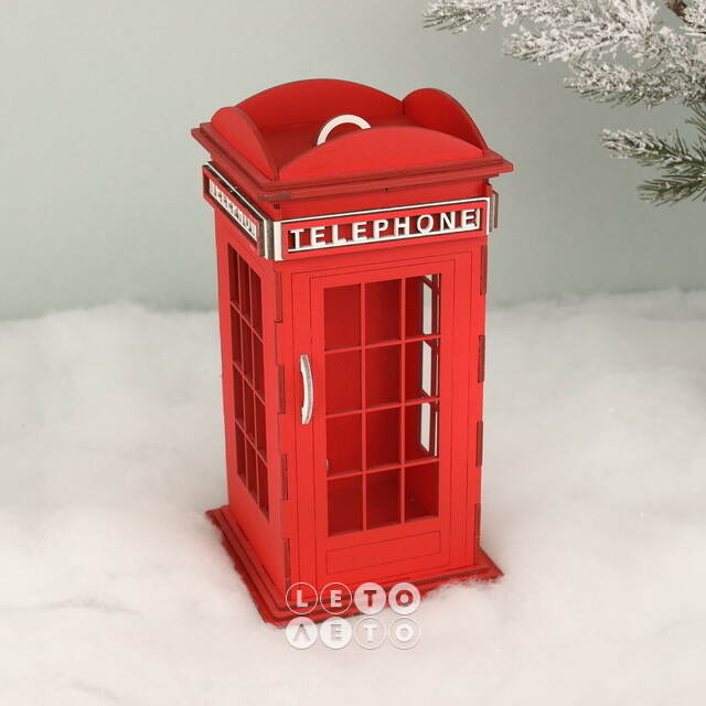 Декоративная фигурка Телефонная Будка - London 24 см Christmas Apple