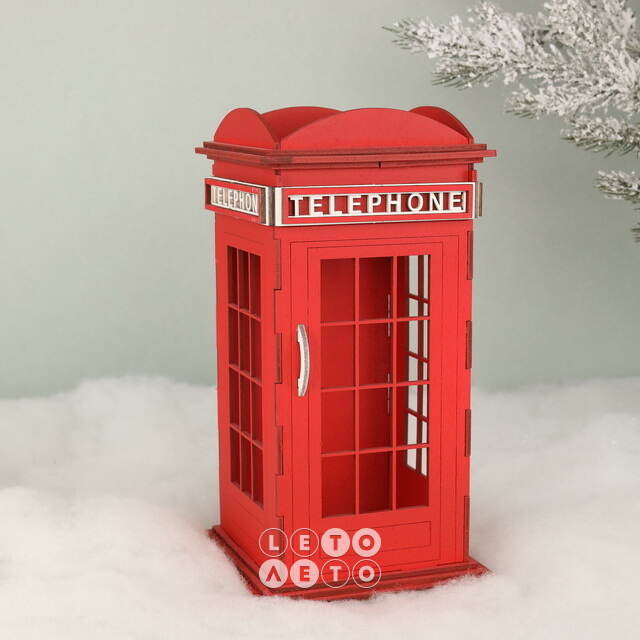Декоративная фигурка Телефонная Будка - London 24 см Christmas Apple