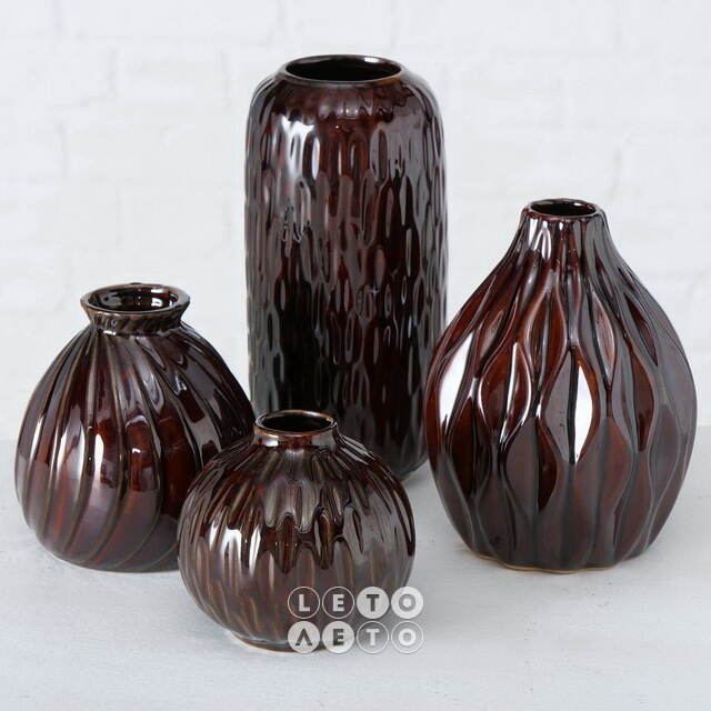 Набор фарфоровых ваз Masconni Dark 10-19 см, 4 шт Boltze