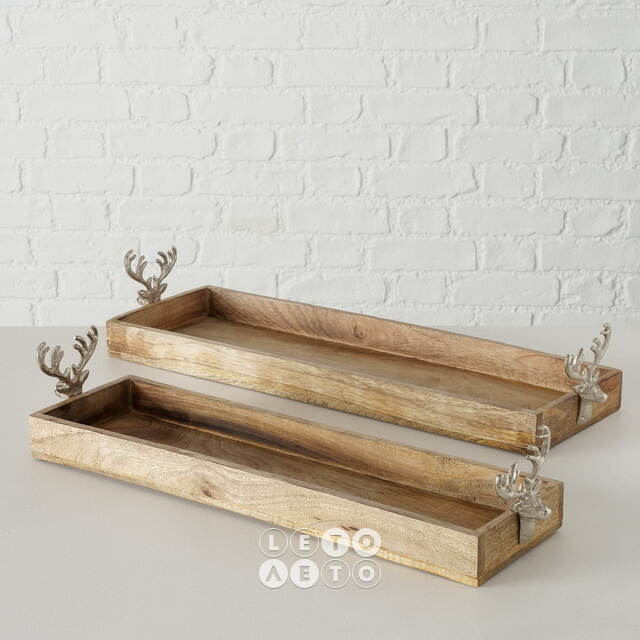 Деревянный поднос Эмберли 58*15 см Boltze