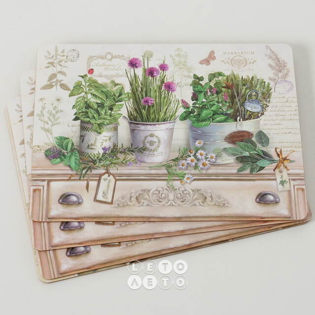 Набор плейсматов Summer Garden: Herbs 40*30 см, 4 шт Boltze