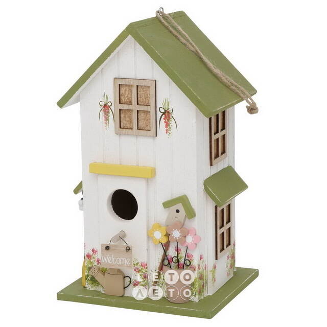 Садовое украшение Скворечник Village 25*15 см желтый Boltze