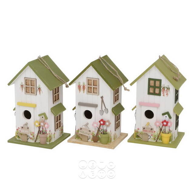 Садовое украшение Скворечник Village 25*15 см серый Boltze