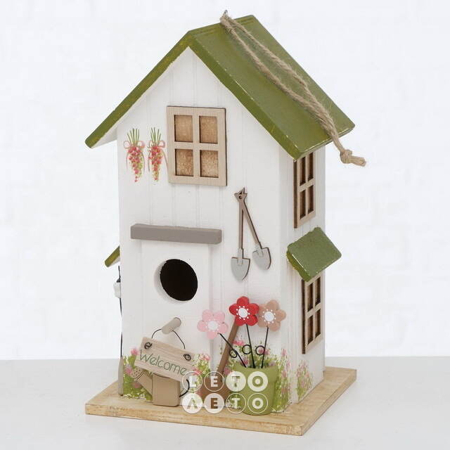 Садовое украшение Скворечник Village 25*15 см серый Boltze