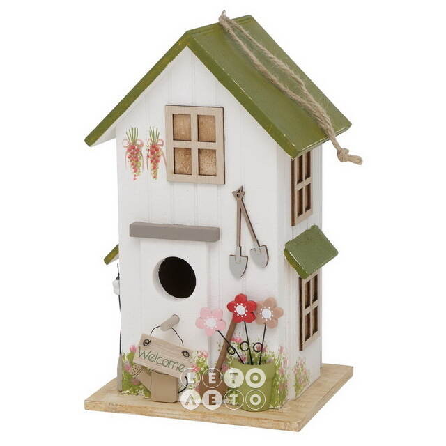 Садовое украшение Скворечник Village 25*15 см серый Boltze